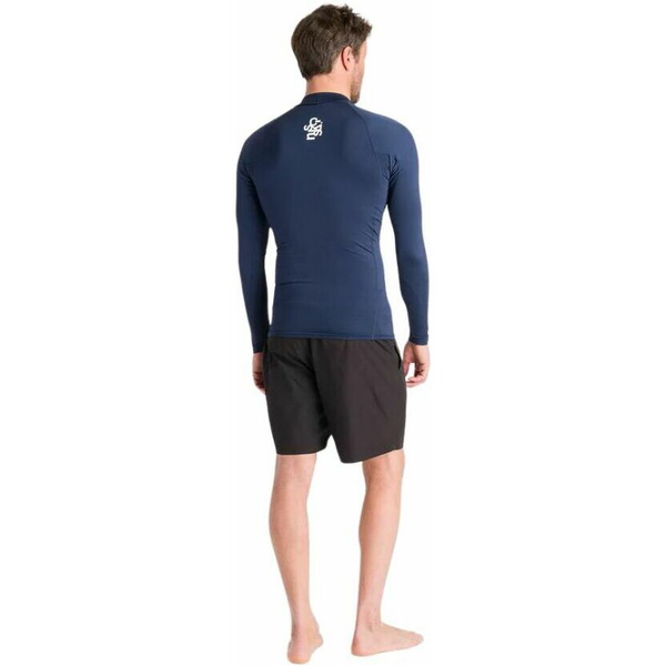 2026 C-Skins Mens NuWave UV Basics Long Sleeve Rash Vest C-NLYLSMC - Bluestone